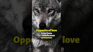 The Opposite Of Love Is Not Hate, Its Indifference