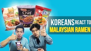 Koreans try Malaysian Maggie for the first time!!