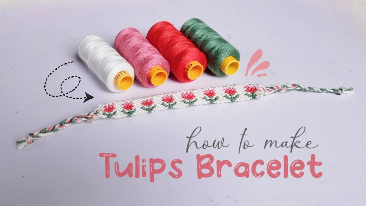 tulip bracelet tutorial for beginners 🌷 YouTube