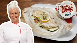 How to Make Branzino en Papillote with Anne Burrell | Worst Cooks in America