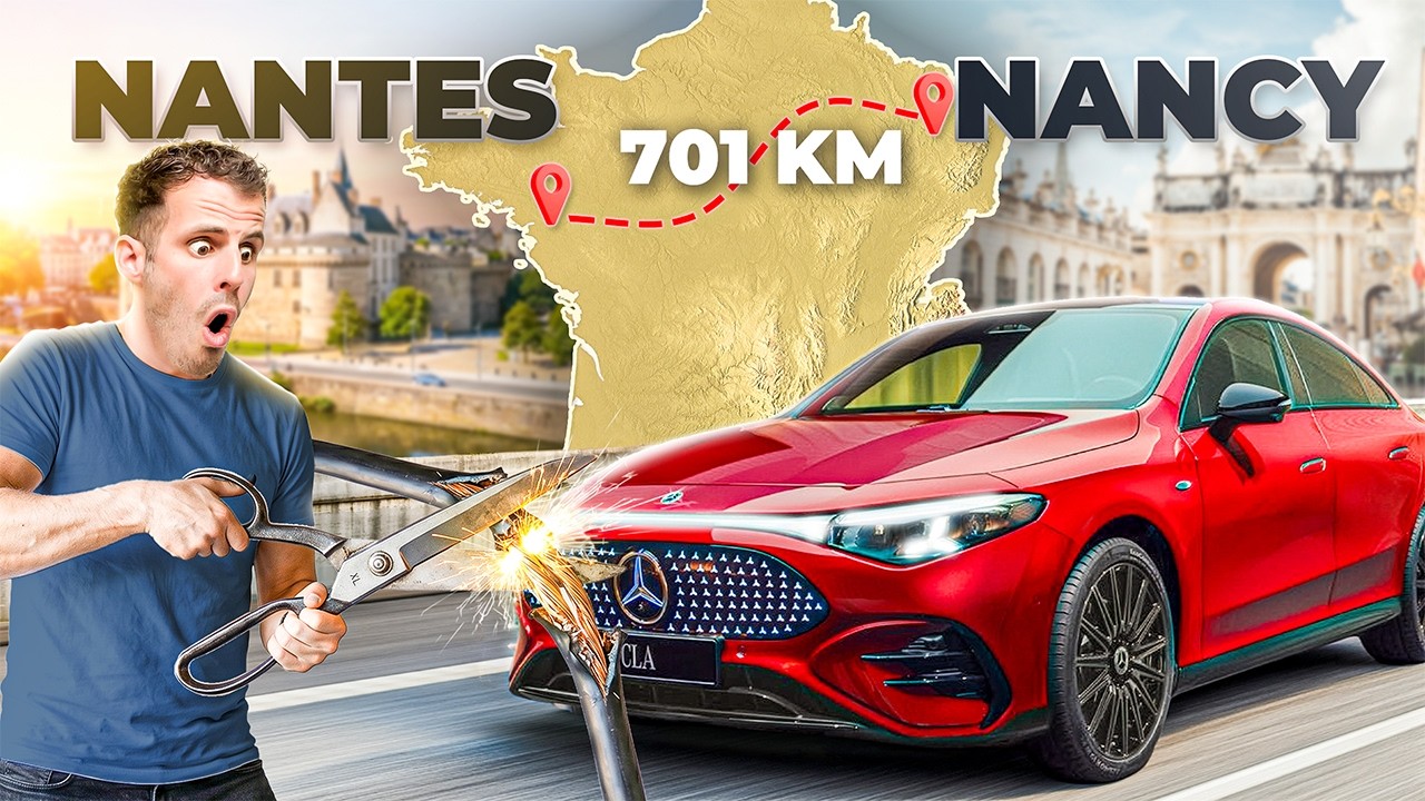 Traverser la France SANS RECHARGER !! (Mercedes CLA 250+)