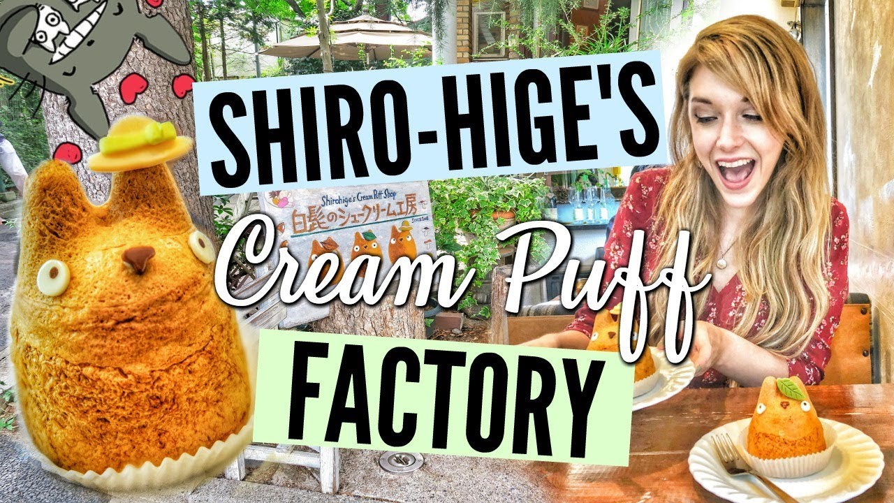 MY NEIGHBOR TOTORO THEMED DESSERTS // SHIRO-HIGE'S CREAM PUFF FACTORY // Tokyo Food Guide