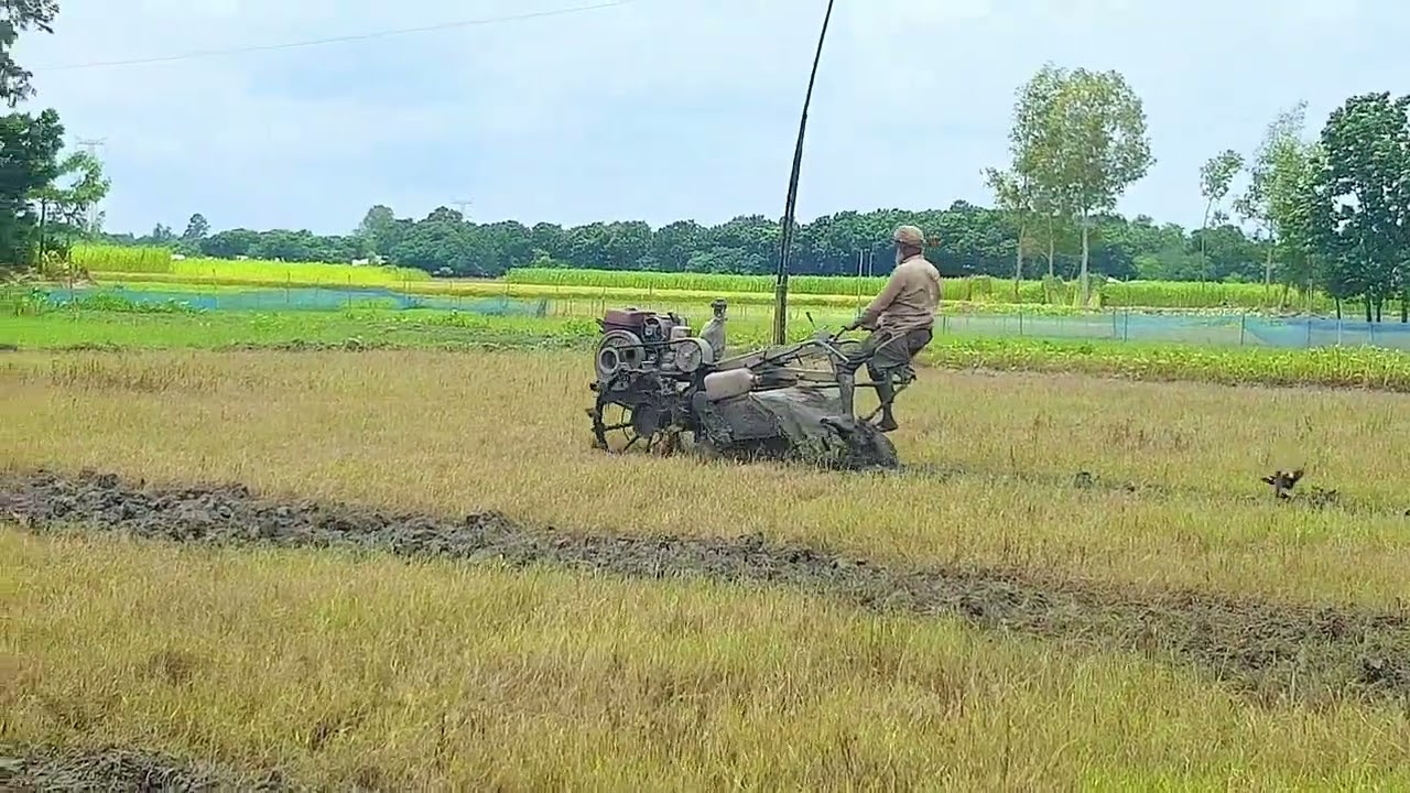 Village Farmer Using Power Tiller for Perfect Land Tilling | Comedy Vision