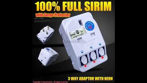 Eurosafe 3 Way Adaptor 13Amp Switch Socket witch Surge Protector