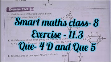 smart maths chapter 11 exercise 11.3 | schand maths solutions class 8 ch-11 ex 11.3 q5 | mensuration
