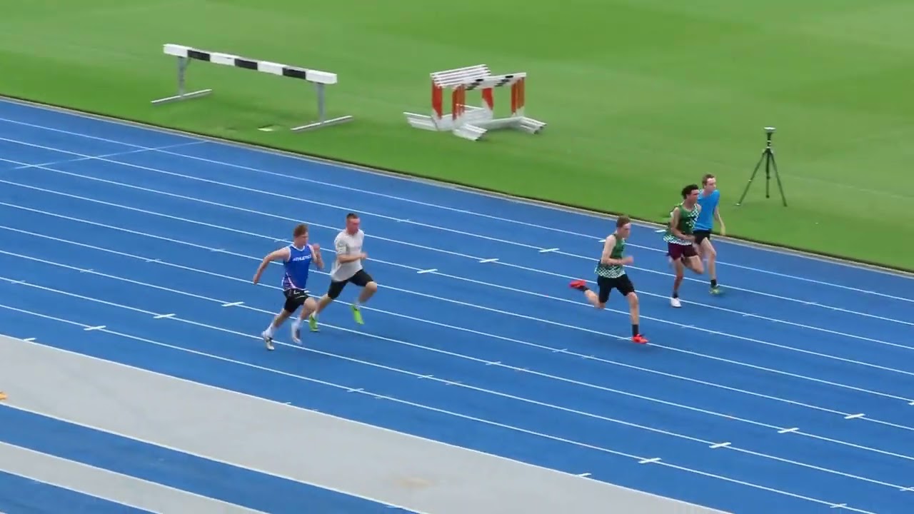 T/F1. 100m U17yrs Men, 2022 QLD Athletics Championships, Brisbane 5/03/2022