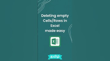 Remove empty rows and cells inbetween a table quickly [Tamil] #excel #office #excelsolutions