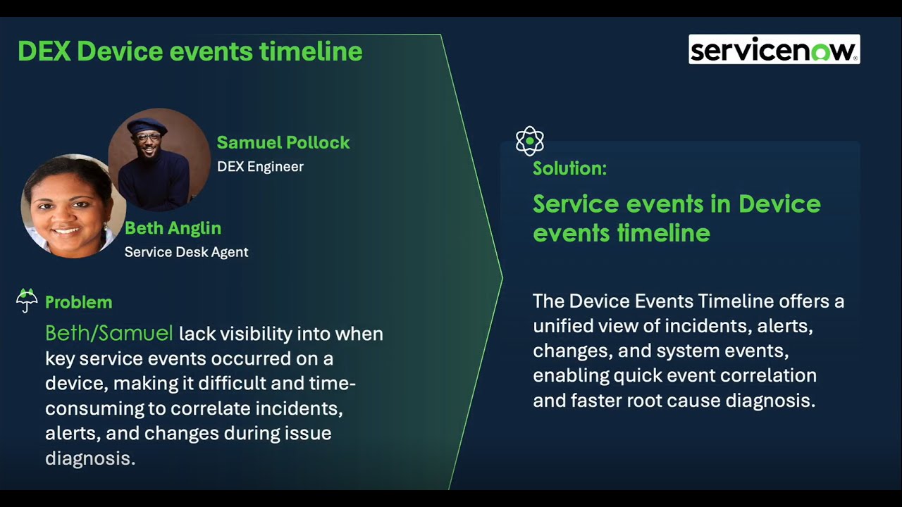 Servicenow End User Device ServiceNow Digital End-user Experience (DEX) ITSM Events on DEX ...