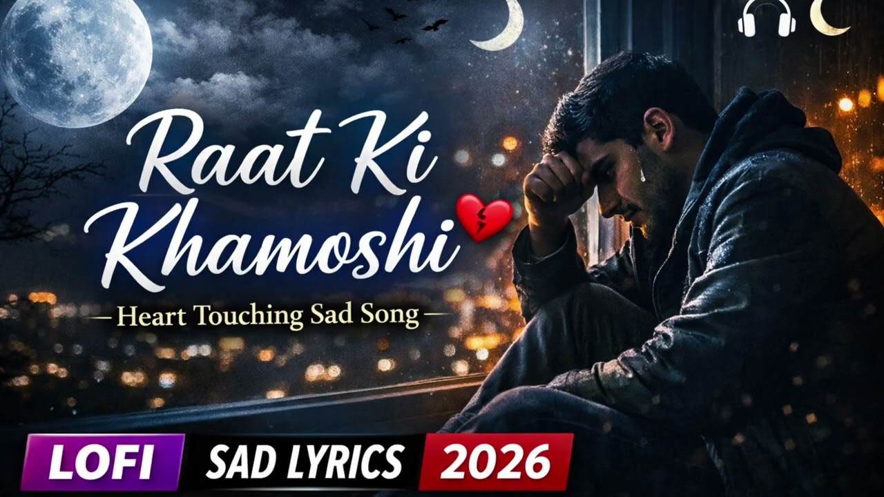 Raat Ki Khamoshi 💔 | Night Sad Song | Heart Touching Emotional Lyrics | Lofi Sad Song 2026#lofi #sad