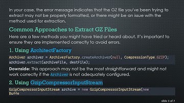 How to Extract GZ Files with Java