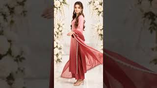 #Double shade silk fabric |long shirt with shafoon dupatta #fypシ゚viral