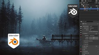 Easy Cinematic Foggy Environments in Blender - Beginner tutorial