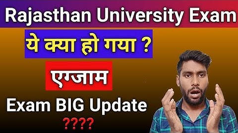Rajasthan University Exam 2021 Big Update || RU Exam UG PG Final Date || RU Exam Time Table 2021 ||