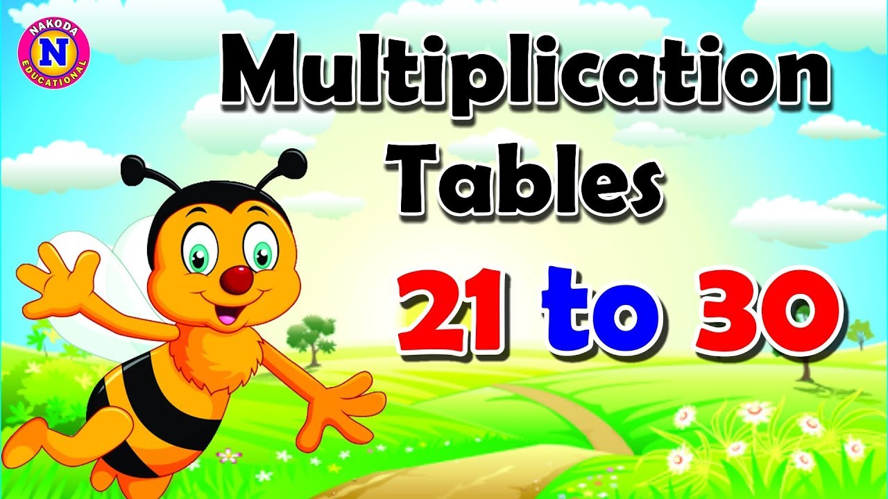 Learn Multiplication Tables of 21 to 30 with Revision - Learn Musical ...