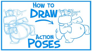Let's Draw Action Poses: Cartoon Karate Hippo Pt. 1