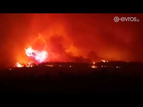 (23:20) Κίρκη - Δρυμός Κίρκης - Καίγεται απ΄ άκρη σε άκρη το δάσος βόρεια της Αλεξανδρούπολης.