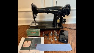 1950’s Singer 201-1 sewing machine for Ebay listing