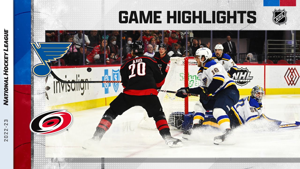 Blues Hurricanes 2/21 NHL Highlights 2023