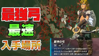 【ティアキン】最速で最強弓「獣神の弓」を序盤で入手できる方法の解説【ゼルダの伝説　ティアーズオブザキングダム】