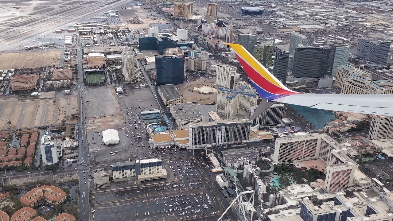 Southwest Airlines takeoff from McCarran International Airport with a