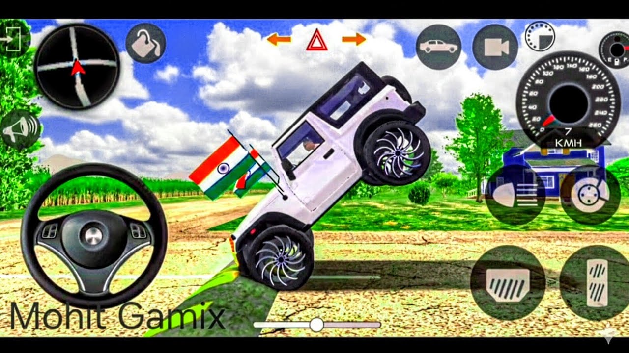 Modified Mahindra Thar😈Games:Indian White Thar (Gadi Wala Games) Car Game Android Game - #2025​