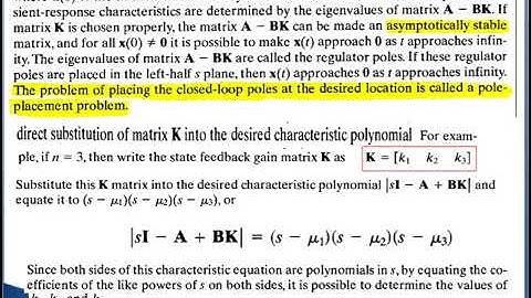 Pole placement design part 2