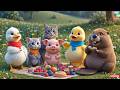 🐰🐤Roro, Dodo & Kiki: Adorable Animals Work Together to Cross the River! 🌊