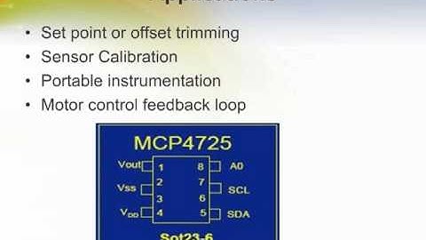 MCP4725: 12-bit DAC with  Non-Volatile Memory