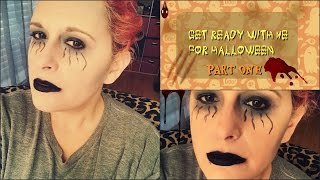 Get Ready With Me For Halloween! (PART ONE) Pale Skin, Black Lips, Grey Contour, Eye Veins