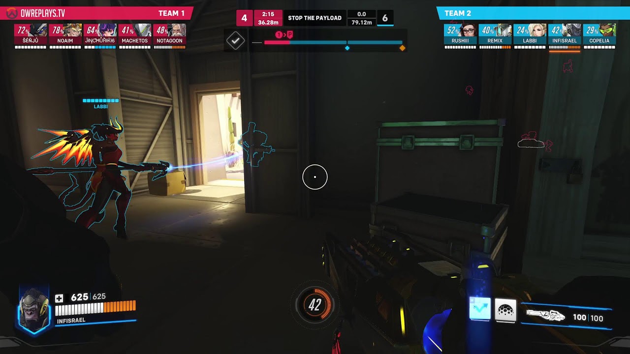 Group smurfing and pubstomping in action by INFISRAEL — Overwatch 2 Replay 5X7BJY