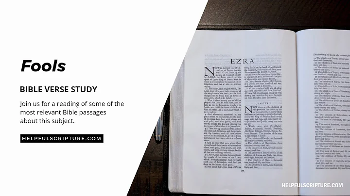 Bible Verses About Fools