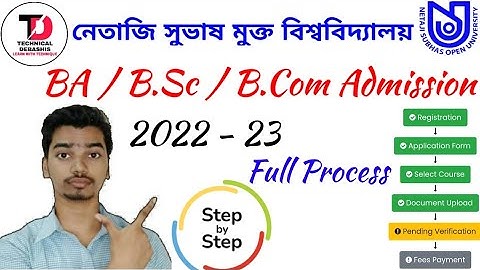 NSOU UG Admission 2023 Step By Step Full Process || NSOU Graduation Admission Process | UG Admission