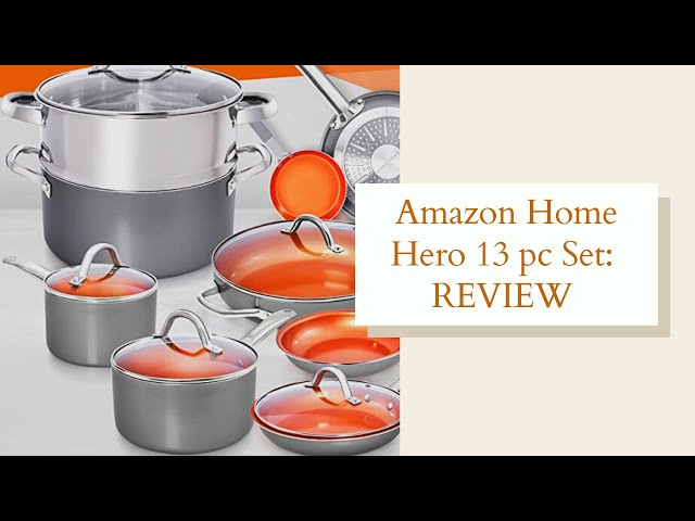 Nonstick Induction Copper Ceramic Pots and Pans Set -23pc - HomeHero