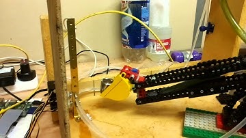 Scratch and Raspberry Pi controlled hydraulic lego
