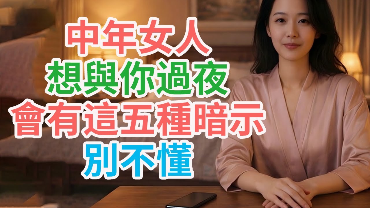 中年女人，想與你過夜，會有這五種暗示！別不懂！| #中年女人 #過夜 #暗示 #時間滯留 #私密空間 #示弱 #肢體越界 #話題引導, #文夢 #成年人 #愛情 #溫度 #細節 #試探 #信號 #