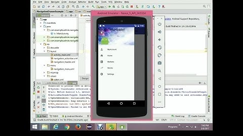 Navigation Drawer+EmptyActivity Demo