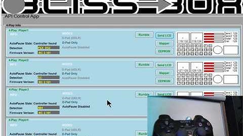 Bliss-Box 4-play API : pressure buttons