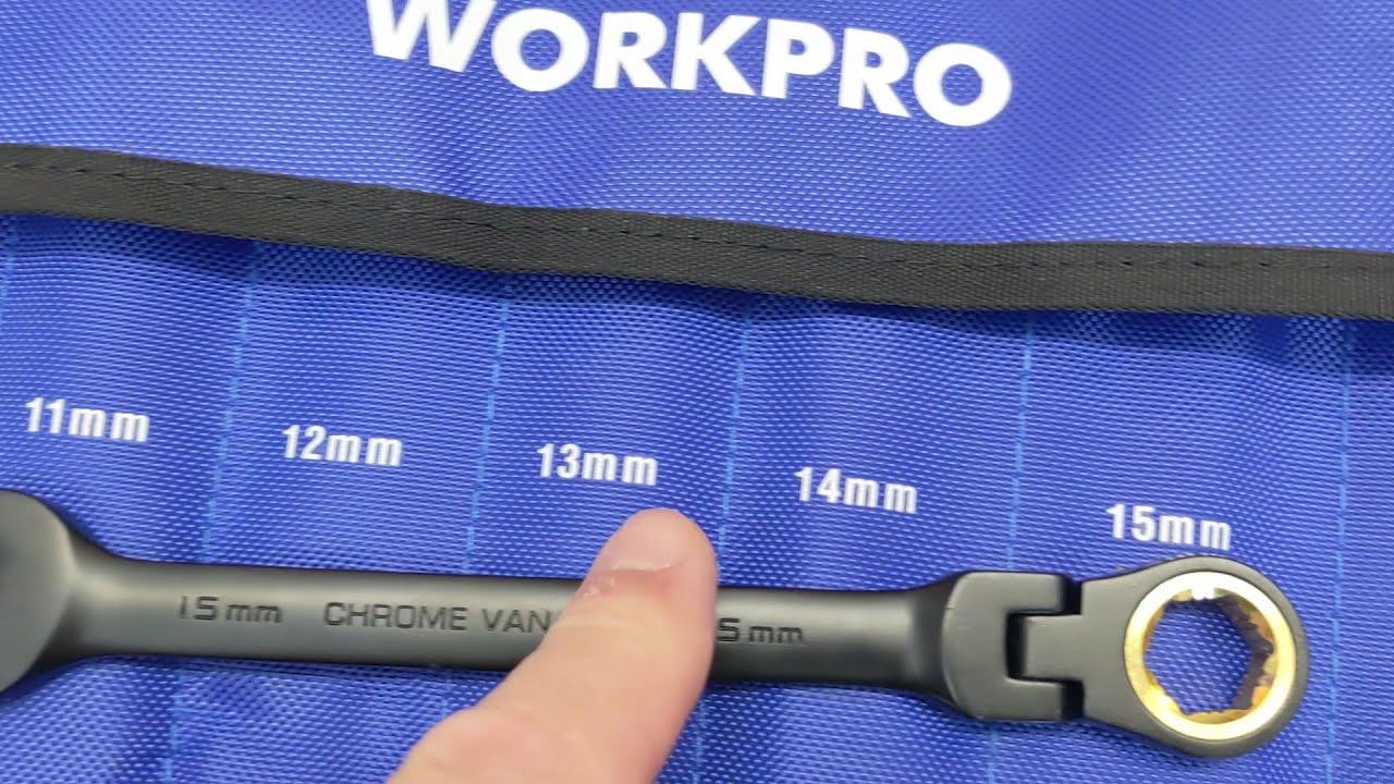 First Look WORKPRO Ratcheting Combination Wrench Set YouTube
