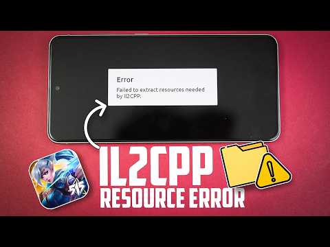How To Fix Failed to Extract Resources Needed by IL2CPP in Mobile Legends Android