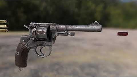 Revolver system Nagan model 1910 3D model