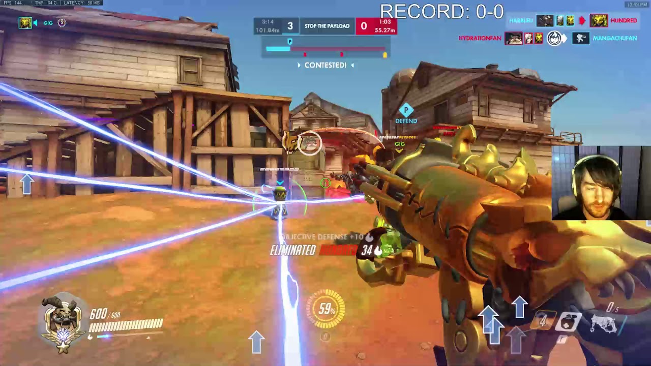 Overwatch Roadhog God Harbleu Showing His Gameplay Tricks