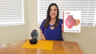 Dash Mini Waffle Maker Instructions and Cleaning  Heart Shaped Waffles
