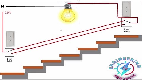 Two Way Switch Connection with electric light animation.