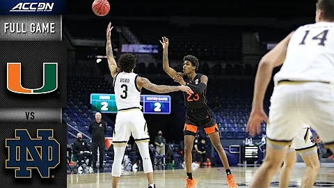 Miami vs. Notre Dame Full Game Replay | 2020-21 ACC Men's Basketball