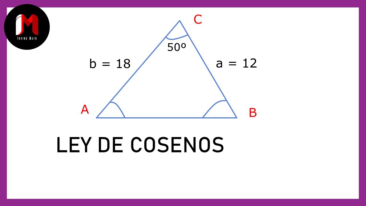 Ley de Cosenos - Ejercicio 1 | Encontrar un lado y dos ángulos - YouTube