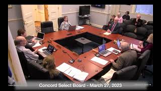 Concord Select Board  March 27, 2023