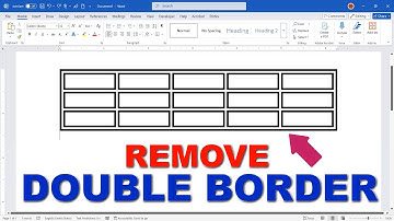 Remove DOUBLE Borders in Ms Word Tables Now!