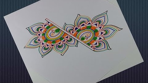 Beautiful alpona design and rongali design.practical khata design for students.subrata art