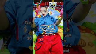 #babyactivities |Baby Play Gym Activity ✨💛Tiny hands learning 👶✨👀 Hand-eye coordination 🖐#shorts