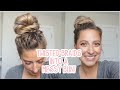 TWISTED BRAIDS INTO A MESSY BUN! SHORT, MEDIUM, LONG HAIRSTYLE!